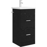 vidaXL Kupaonski Lavabo - Umivaonik s sudoperom Crni hrast 42 x 40 x 84 5 cm - Crni hrast 42 x 40 x 84 5 cm | shoptok.hr