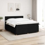  Boxspring krevet s madracem Crna 200 x 200 cm Tkanina - Crna 200 x 200 cm Dizajn linija Cijene
