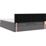  Otomanski krevet s madracima i LED sivi 160x200cm umjetna koža | shoptok.hr