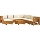  Set vanjskih sofa s jastukom 9 Komad Smeđa Čvrsto drvo akacije | Eponuda.ba