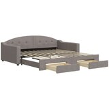 Izvlečna dnevna postelja s predali taupe 100x200 cm blago, (20938073) | Shoptok.si