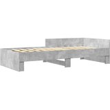  Okvir kreveta boja betona 100x200 cm od konstruiranog drva | shoptok.hr
