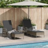 vidaXL Set ležaljki za sunce Set od 3 Siva i tamnosiva PE Ratan | shoptok.hr