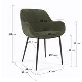 Kave Home Kaki zelen jedilni stol Konna – | Shoptok.si