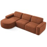 Makamii Kutna garnitura od šenila boja terakote (s lijevim kutom/s ležaljkom) Omao – | shoptok.hr