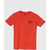 Quiksilver Otroška bombažna kratka majica TRADESMITHYTH rdeča barva