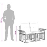  Zunanja garnitura za sedenje 10 pcs Naravna in krem bela, (5000269977) | Shoptok.si