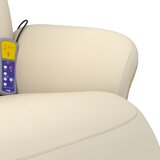  Masažni naslonjač od umjetne kože s osloncem za noge krem | shoptok.hr