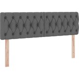  Krevet S LED lampica s pohranom Tamno siva 140 x 190 cm tkanina | shoptok.hr