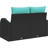  Vrtni kauč Crna 124 x 62 x 85cm poliratan | shoptok.hr