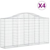  Lučne gabionske košare 4 kom 200x30x100/120cm pocinčano željezo | shoptok.hr
