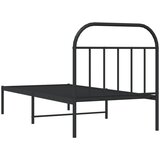  Metalni okvir za krevet s uzglavljem crni 90x190 cm | shoptok.hr