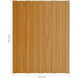 Krovni panel 12 pcs Prirodna 60 x 45 cm Pocinčani čelik - Svijetlo drvo 60 x 45 cm 12 | shoptok.hr