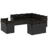  The Living Store Vrtna sedežna garnitura 11-delna z blazinami črn poli ratan - Vrtna Sedežna Garniture, (21460046) | Shoptok.si