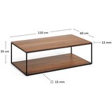 Kave Home Mizica z mizno ploščo v orehovem dekorju v temni naravni barvi 60x110 cm Yoana – | Shoptok.si