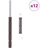  Podupirači za plutajuće police 12 pcs Bež Ø14 x 210 mm Čelik | Eponuda.com