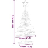 vidaXL Božićno drvce s stalakom Smeđa 120 cm Masivna tikovina | shoptok.hr