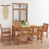  Vrtni blagovaonski set od 7 dijelova 150 x 90 cm masivno tikovino drvo | Eponuda.com