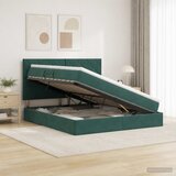  Krevet s madracem i skladištem Tamnozelena 160 x 200 cm Baršun | shoptok.hr