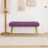  Klupa s dvostrukim slojem Ljubičasta 120 x 45 x 46 cm Baršun | shoptok.hr