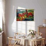  Slika - Franz Marc – The Red Horses (Grazing Horses IV) 90x60 U prirodnom drvenom okviru | shoptok.hr