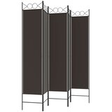 Sobna pregrada s 5 panela smeđa 200 x 200 cm od tkanine | shoptok.hr