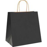  Papirnate vrećice 250 kom s ručkama crne 26x17x25 cm | shoptok.hr