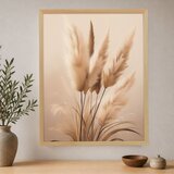 Wallxpert uramljena slika na platnu Cc-D-Ah-1010, bež pampas trava na svetloj pozadini, 45 x 60 cm | Eponuda.com