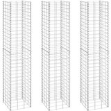 vidaXL Visoka greda gabion 3 kosi 30x30x150 cm železo | Shoptok.si