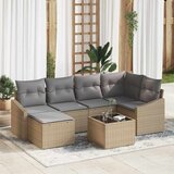  Vrtni set za objed s jastukom 7 pcs Bež i svijetlo siva | shoptok.hr