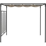  Sjenica s pomičnim krovom 3 x 4 x 2,3 m smeđesiva 180 g/m² | shoptok.hr