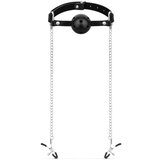 Bedroom Fantasies Ball Gag with Nipple Clamps Black | Shoptok.si