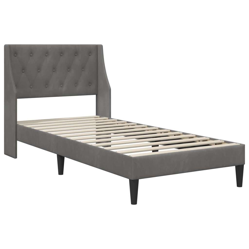  Okvir za krevet Tamno siva 90 x 200 cm Baršun - Tamno siva 90 x 200 cm | shoptok.hr