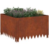  Ograda oko Travnjaka 4 pcs 60 x 60 x 35 cm Čelik Rđa | shoptok.hr