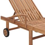  Ležalniki 2 kosa z modro blazino trdna tikovina, (20662516) | Shoptok.si