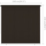  Vanjska roleta za zamračivanje 240 x 230 cm smeđa | Shoptok.si