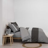 Douceur d intérieur Črno-bela bombažna posteljnina za zakonsko posteljo/podaljšana z rjuho/6-delna 240x220 cm Meiko – | Shoptok.si