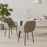 Furnova Jedilni stoli 2 kosa svetlo siv žamet, (21929504) | Shoptok.si