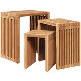 vidaXL Set od stolića 3 kom Solid Wood Tikovina | shoptok.hr