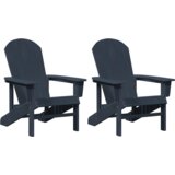 vidaXL Adirondack stoli 2 kosa Mornarsko modri 74x82x90 cm HDPE | Shoptok.si