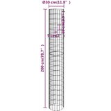  Kružne gabionske gredice 3 kom pocinčani čelik Ø 30 x 200 cm | shoptok.hr