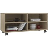 TV ormarić s kotačima boja hrasta 90x35x35 cm konstruirano drvo | shoptok.hr