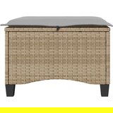 vidaXL Vrtni stolčki z blazinami 2 kosa Bež 55x55x36 cm Poly Rattan | Shoptok.si