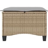 vidaXL Vrtni tabure s jastucima 2 kom bež 55x55x36 cm poliratan | shoptok.hr