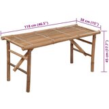  Zložljiva vrtna klop z blazino 118 cm bambus, (20980219) | Shoptok.si