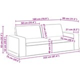 SOFA Crna 222 x 80 x 82 cm tkanina | shoptok.hr