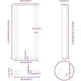  Noge za barski stol U-oblik 2 kom Prirodni čelik 50 x (110-111) cm Čelik - Prirodna 50 x (110-111) cm 2 1 | shoptok.hr