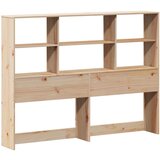 vidaXL Krevet s regalom za knjige bez madraca 120x190 cm od borovine | shoptok.hr