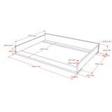 Vipack Previjalni pult (globina ustrezne komode 55 cm) v orehovem dekorju v temni naravni barvi Ilyas – | Shoptok.si