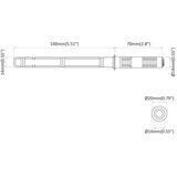  Podupirači za plutajuće police 12 pcs Bež Ø14 x 210 mm Čelik | shoptok.hr